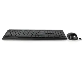 Nedis Bezdrátová sada klávesnice a myši US layout / Sada klávesnice a myši / USB přijímač / 800-1600 DPI