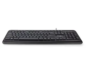 Nedis Multimediální klávesnice / Klávesnice / Drátová / USB-A / US layout / Numerická klávesnice