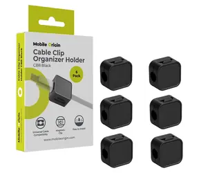Mobile Origin CB8 černá / Organizér kabelů / magnetický / samolepicí / 6 ks