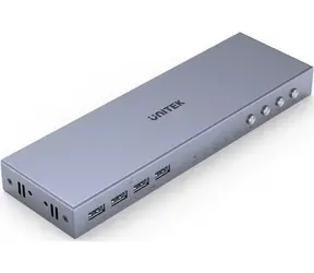 Unitek KVM přepínač 4v1 HDMI 2.0 4K / KVM přepínač / 4 počítače / 1 monitor / USB Hub