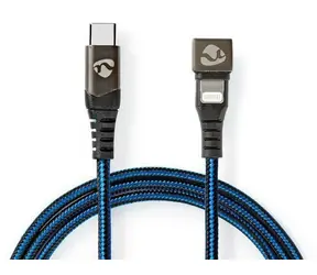 Nedis Lightning kabel 1 m / Datový kabel / USB-C (M) - Lightning 8-pin (M) / USB 2.0 / 480 Mbps / 60 W / opletený