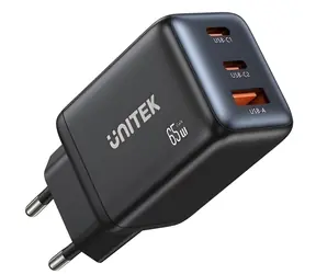 Unitek P1130ABK01-EU černá / Nabíječka / 1x USB-A / 2x USB-C / 3,25 A