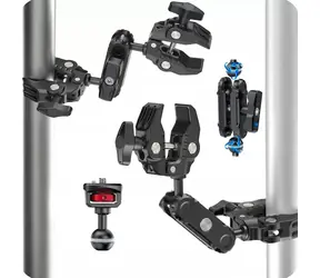 Ulanzi C017 / Magic Arm držák s 2x klipsem a 3D hlavou / 1/4" závit