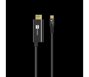 ER redukce USB-C/HDMI černá / Redukce / 4K 60Hz / 2 m / PD 100W
