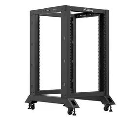 Lanberg Open Rack 18U černý / Otevřený rack / 19" / 600 × 800 mm / nosnost 600 kg