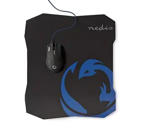 Nedis Herní set myš a podložka / Herní myš / Kabelová / DPI 800–1600 / 6 tlačítek / 1,5 m