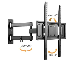 Brateck LPA63-443 / Výsuvný držák TV / 32"-55" / nosnost 35 kg / VESA 400x400 / náklon +10°/-15°