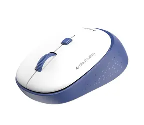 Meetion R571 bílo-modrá / Myš / Bezdrátová 2.4 GHz / 1600 DPI / 4 tlačítka