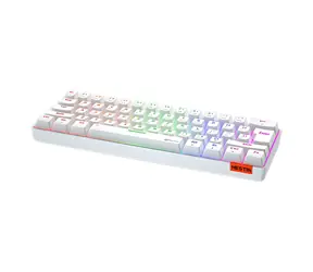 Meetion HESTIA bílá / Herní klávesnice / mechanická / OUTEMU Blue / USB-C / US layout
