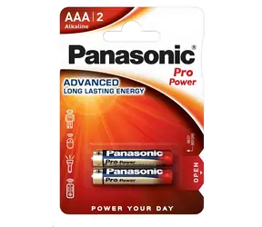 Panasonic Pro Power LR03PPG/2BP / Alkalická baterie / AAA / 1,5 V / 2 ks / Blistr