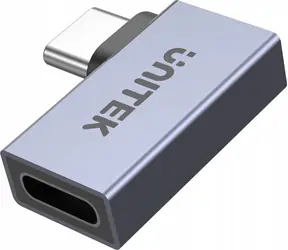 Unitek Adaptér USB-C na USB-C 90° plochý / Adaptér / 40 Gbps
