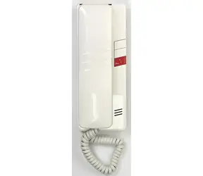 Tesla DT 93 bílá / Domácí telefon / Bzučák / 1 tlačítko el. zámku