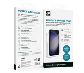iFrogz Defence Samsung Galaxy S23 průhledná / Pouzdro / Silikonové / Ochranná fólie v sadě