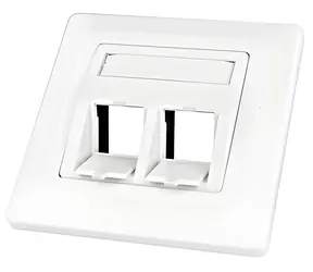 Schrack Datová zásuvka pod omítku pro 2 moduly 45° RAL9010 / Datová zásuvka / 2 porty / prázdná / IP20