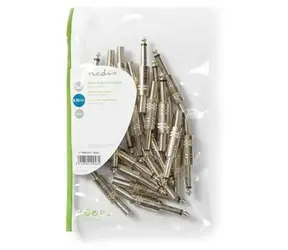 Nedis Jack konektor 6.35 mm (M) poniklovaný / Konektor / Pájecí / Přímý / 25 ks