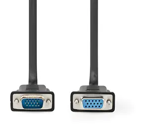 Nedis VGA kabel černý / Kabel / VGA-VGA / Poniklované konektory / 2 m / Max. 1280x800