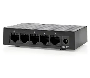 Nedis Síťový switch 5 portů černá / Switch / 5x GbE / bez PoE / VLAN / ABS