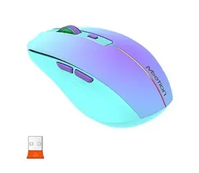 Meetion BTM002 fialovo-tyrkysová / Bezdrátová myš / 1600 DPI / 2,4 GHz / Bluetooth / 6 tlačítek