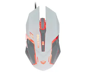 Meetion M915 bílá / Herní myš / drátová / optická / 2400 DPI / 6 tlačítek / RGB podsvícení