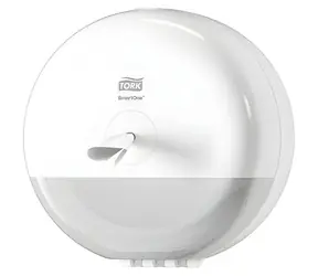 Tork SmartOne Mini bílá / Zásobník na toaletní papír / Systém T9 / 21,9 x 21,9 x 15,6 cm