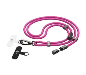 ER Snake Lanyard růžová / Nabíjecí šňůrka na telefon / USB-C, PD 240W / Data blocker / 1,5 m