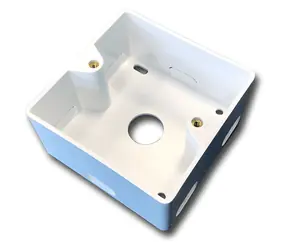 DATACOM Surface BOX 80x80 mm / Instalační krabice / 35 mm hloubka / oblé rohy / bílá