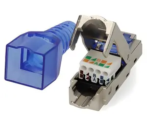 Nedis RJ45 konektor CAT7 Toolless kovový / Konektor / Beznástrojový / Pozlacené kontakty / Přímý / 2 ks