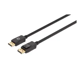Manhattan DisplayPort 1.4 černá / DisplayPort kabel / 3 m / 8K 60Hz / pozlacené konektory