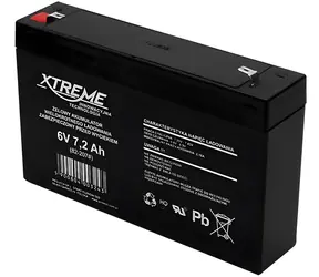 XTREME Gelová olověná baterie 6V 7,2Ah / Baterie / AGM / Bezúdržbová