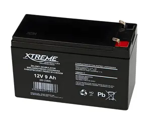 XTREME Gelový akumulátor 12V 9Ah / Akumulátor / VRLA / Bezúdržbový