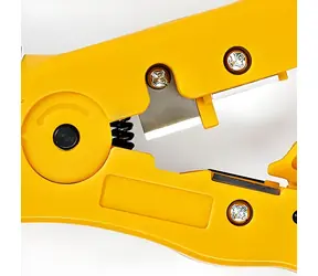 Nedis Odizolovací kleště na koaxiální kabel černo-žluté / Odizolovací kleště / Nastavitelné / 4-12 mm / ABS, ocel