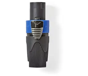 Nedis Reproduktorový konektor přímý černá / Audio konektor / Zástrčka / Poniklovaný / Šroubovací / 8,0 mm / 1 ks
