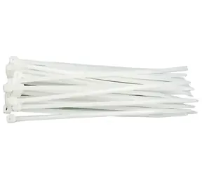 Vorel Stahovací páska bílá 100 x 2,5 mm / Stahovací páska / 100 ks