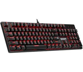 QUEST GK-596 černá / Herní klávesnice / Mechanická / RGB podsvícení / Drátová / Anti-ghosting / 104 kláves