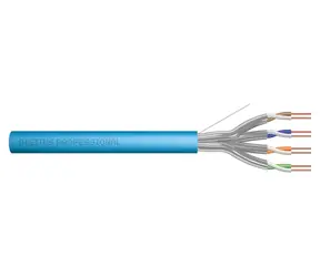 Instalační kabel Cat.6A U/FTP modrá / Kabel / drát AWG 23/1 / LSOH / Dca / 50 m