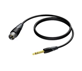 Procab CLA724/1.5 XLR(M) - Jack 6,3mm(M) / Audio kabel / Stereo / 1,5 m