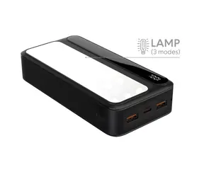 Rebeltec P20 LCDPD LAMP / Powerbanka / 20 000 mAh / LCD displej / PD nabíjení / LED svítilna