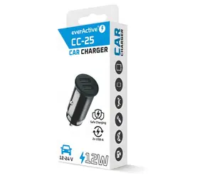 CC-25 / Nabíječka do auta / 2x USB / 12W