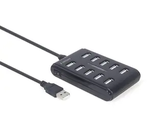 USB hub 10 portů černý / USB hub / USB 2.0