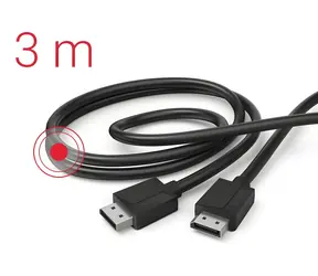 DisplayPort DP1.2 kabel černá / Kabel / 4K UHD / M/M / 3 m