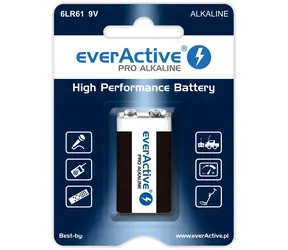 Baterie 9V (6LR61) 1 ks v blistru / Jednorázová baterie / 650 mAh