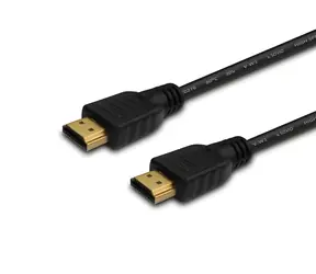 CL-05 černý / Kabel HDMI / 2 m / HDMI 1.4 High Speed with Ethernet / pozlacené konektory / 3D / 10 ks