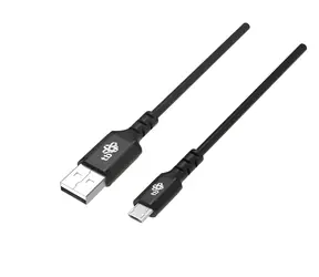 Silikonový kabel USB-A - microUSB černý / Kabel / Quick Charge / 2 m