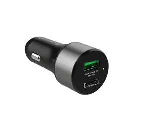 Crong Power Car Charger 63W / Autonabíječka / USB-C PD 45W / USB QC 3.0 18W