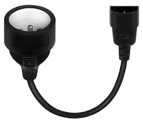 SAVIO CL-180 / Napájecí adaptér / IEC C14 (M) - CEE 7/5 (E) / 15 cm