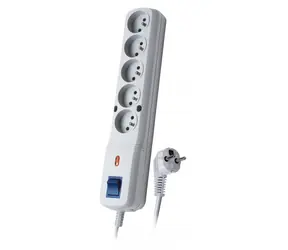 LF-530WA šedá / Přepěťová ochrana / 3 zásuvky / EMI/RFI filtr / 5 m kabel