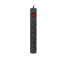 Armac Multi M6 10m černá / Prodlužovací kabel s přepěťovou ochranou / 6 zásuvek / 10 m