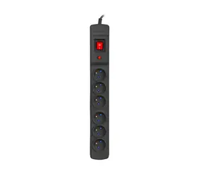 Armac Multi M6 černá / Přepěťová ochrana / 6 zásuvek / 5 m kabel / 2500 W