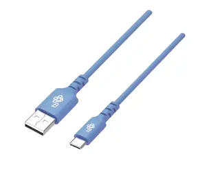 USB-C - USB-A kabel silikonový 1 m modrá / Datový kabel / Quick Charge