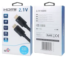 Kabel HDMI 2.1 Premium černý / Propojovací kabel / 8K / Herní / 3 m